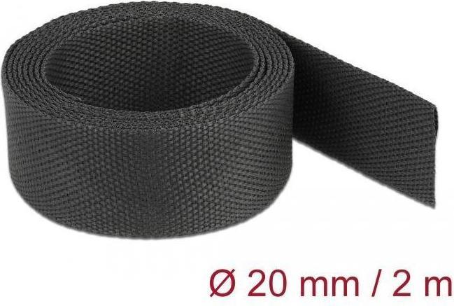 Produktbild Delock Gewebeschrumpfschlauch 2 m x 20 mm Schrumpfungsrate 2:1 schwarz (1 x)