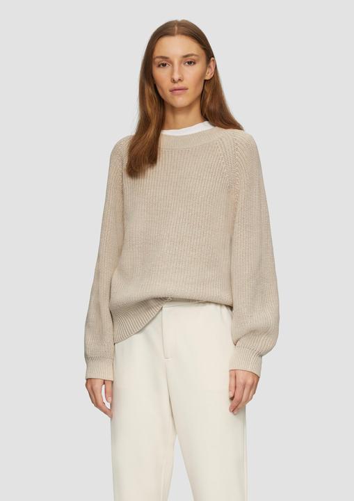 Image du produit s.Oliver Strickpullover Strickpullover mit Raglan-Ärmeln und Rippbündchen (46)