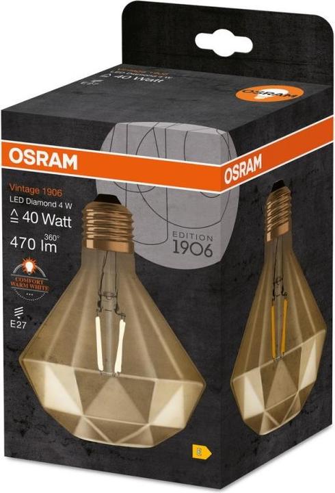 Produktbild Osram Vintage 1906 Led Special Shapes (E27, 4.50 W, 470 lm, 1 x, E)