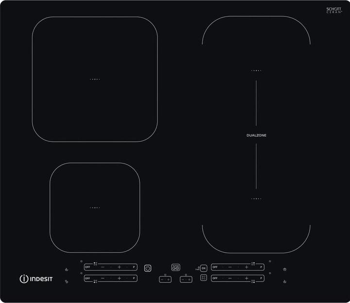 Indesit IB 65B60 NE Black Integrated 59 cm Zone Induction Hob 4 Zone(s) (59 cm, Induction hob)