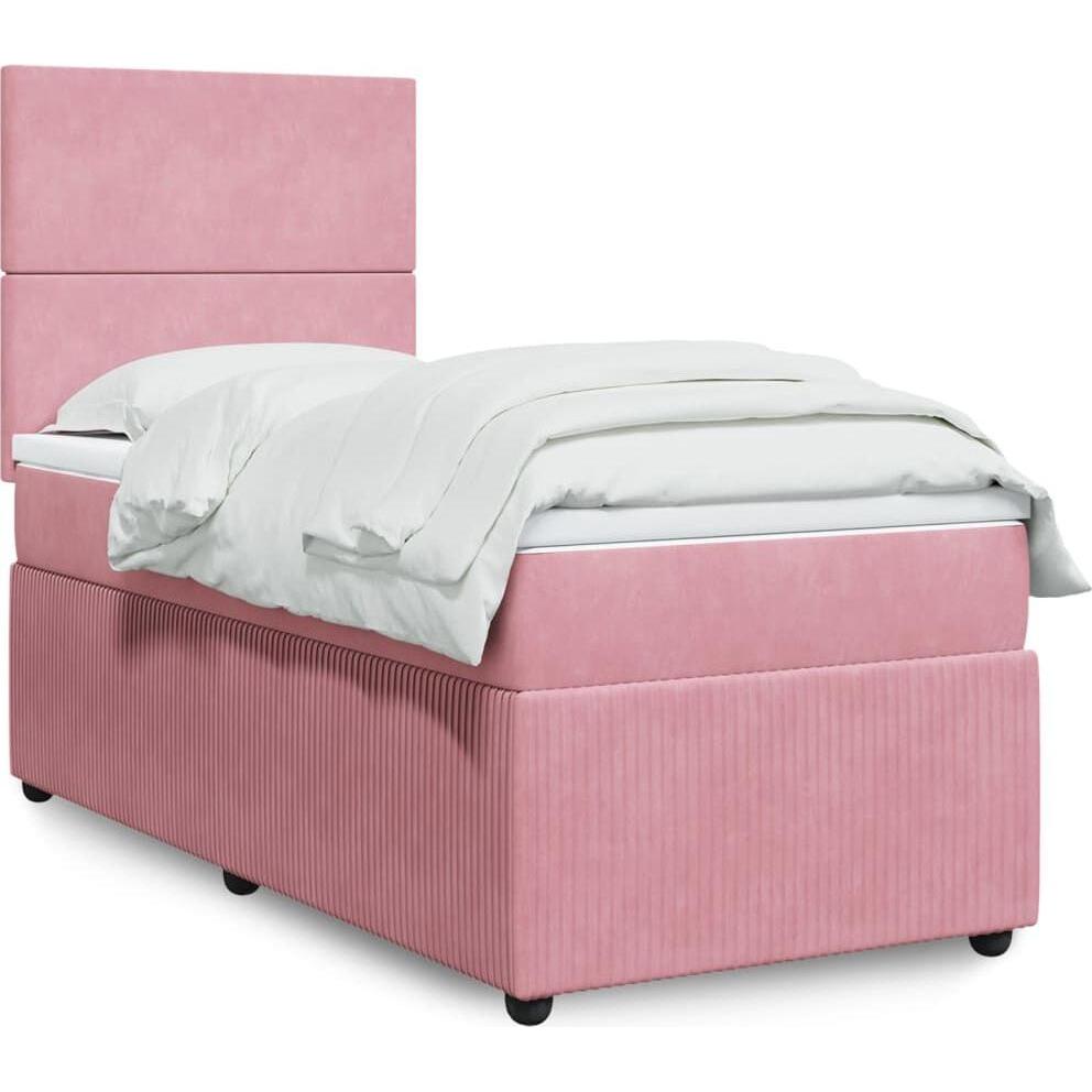 VidaXL, Bett, Bo x springbett mit Matratze 80 x 200 cm Samt (80 x 200 cm)