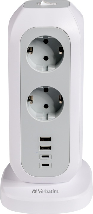 Produktbild Verbatim EU Power Tower 11 (11 x, CEE 7/4, USB-C, USB-A, 2 m)