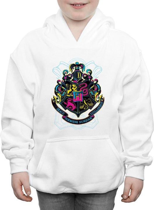 Produktbild Neon Hogwarts Crest Kapuzenpullover Jungen (128)