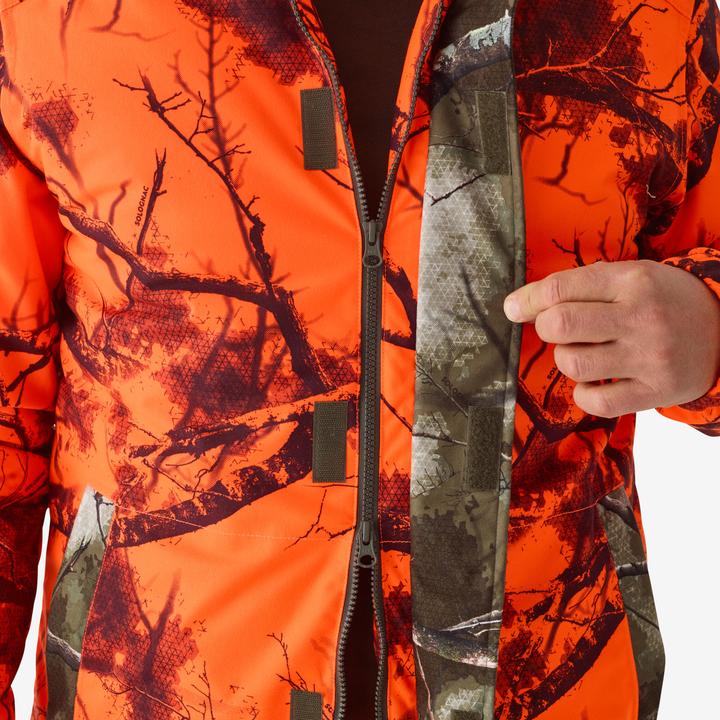 Produktbild Solognac Jagdjacke Regenjacke 100 warm geräuscharm Treemetic Orange