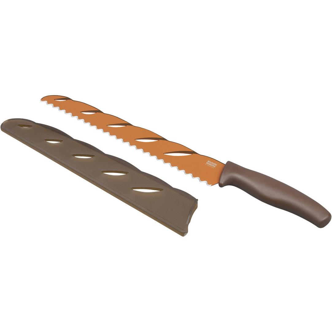 6x Kuhn Rikon Brotmesser, Küchenmesser, Braun