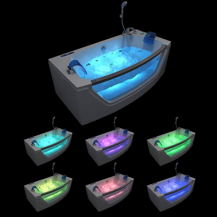 Actual product image Home Deluxe Whirlpool bath with LED light therapy NAUTICA M - 175x85cm (130 l, 85 cm, 175 cm)