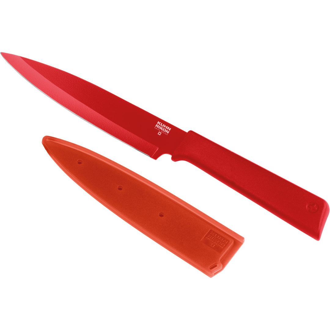 6x Kuhn Rikon Colori+, Küchenmesser, Rot