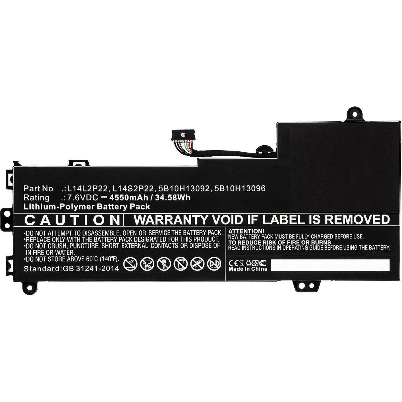 CoreParts Laptop Battery for Lenovo (4550 mAh), Notebook Akku, Schwarz