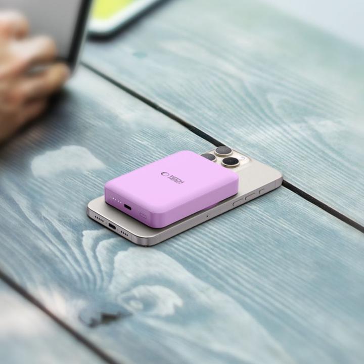 Actual product image Tech-Protect LifeMag MagSafe PB11 10000mAh Power Bank - Pink (10000 mAh, 15 W)