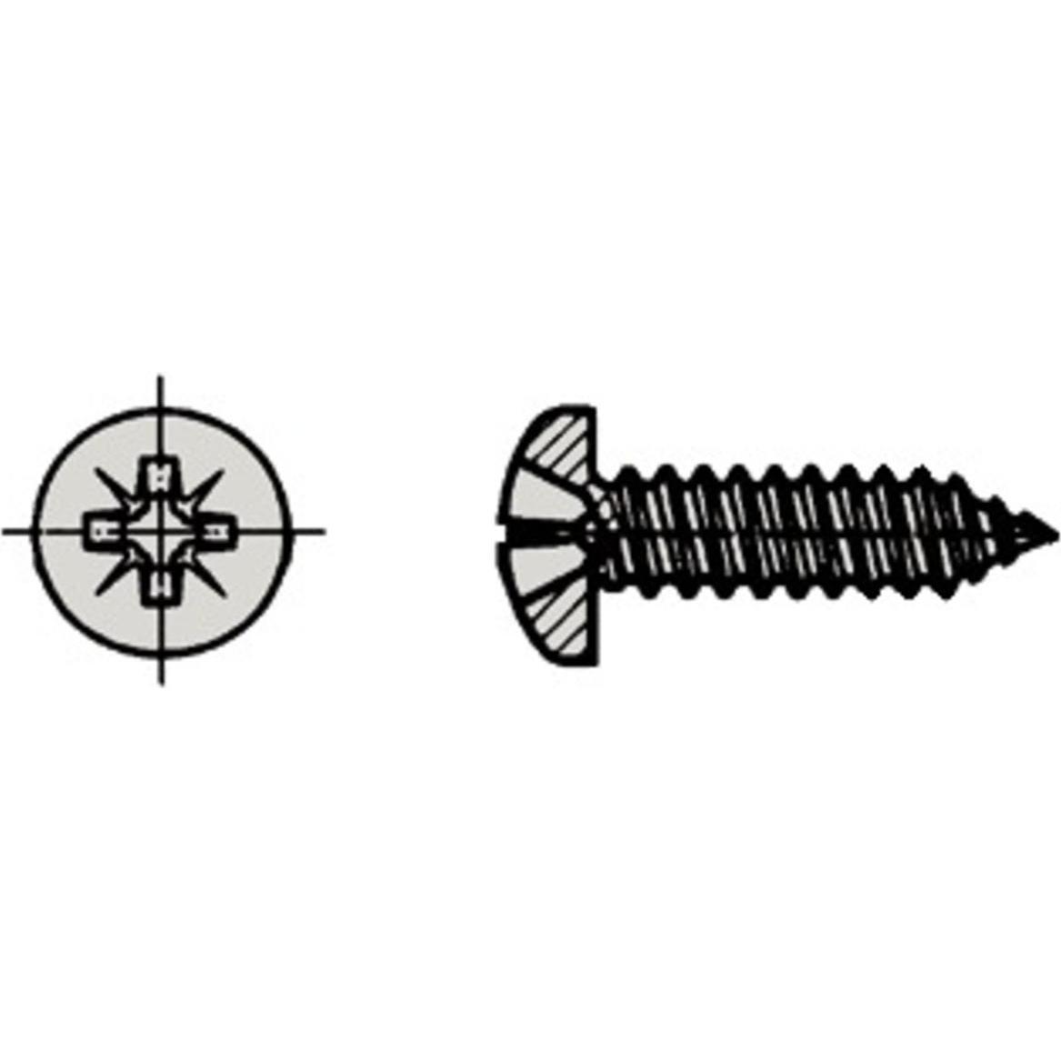 Werkstarck, Schrauben, Blechschrauben Pan-Head A2 (100 Schrauben pro Stück)