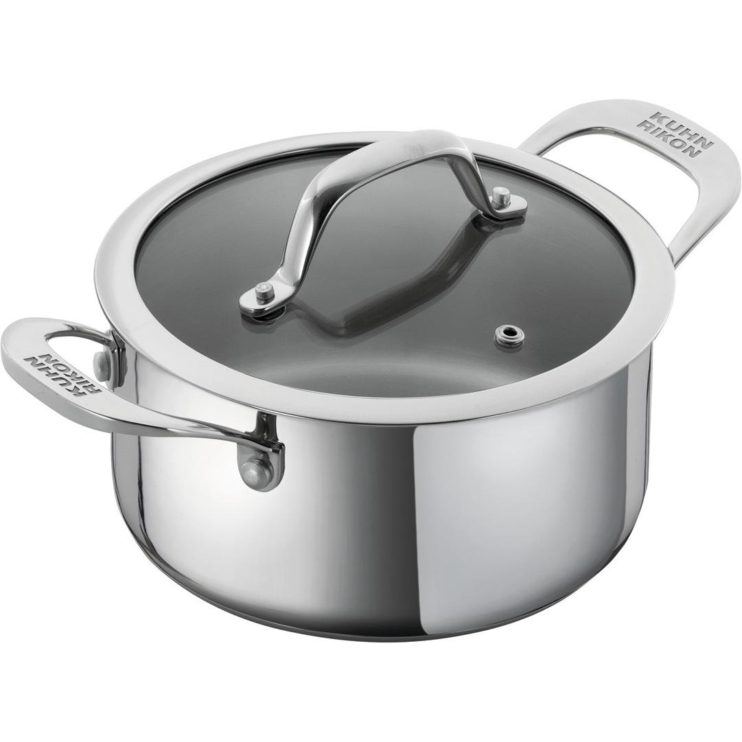 Kuhn Rikon Silber/Transparent Allround, Pfanne + Kochtopf,