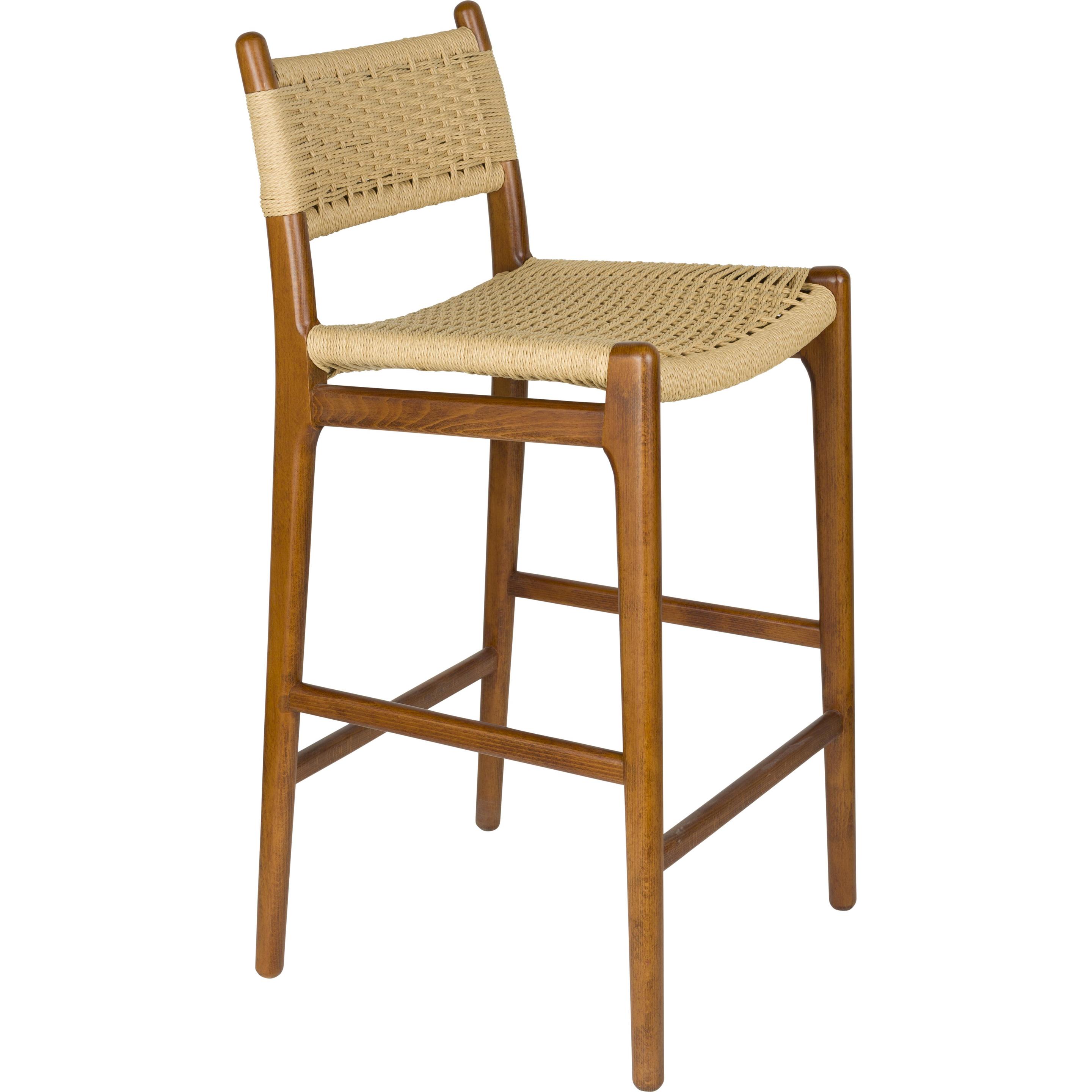 Dutchbone, Sgabello da bar, Counter Stool Cecile Walnut