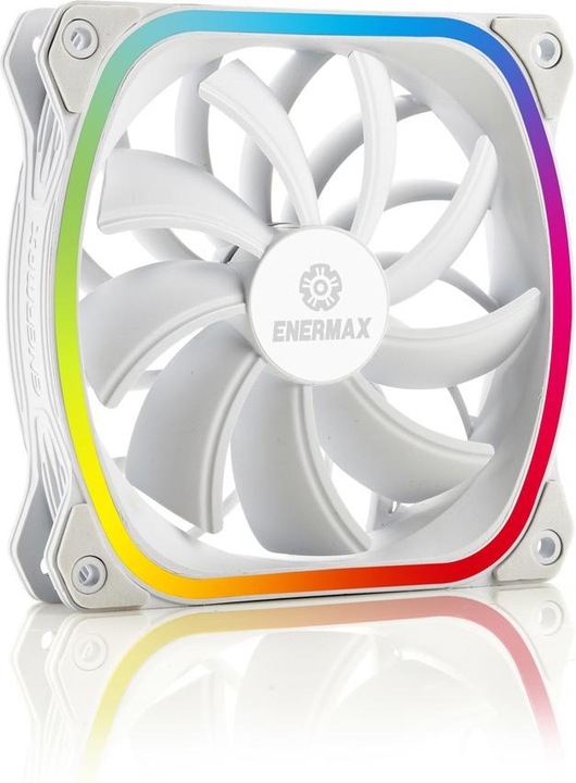Produktbild Enermax PC-Lüfter SquA RGB White 3er-Pack mit RGB Control Box (120 mm, 3 x)