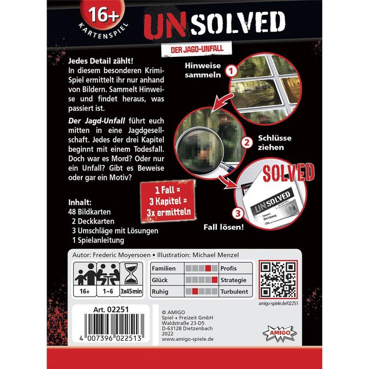 Image du produit Amigo 02251 Unsolved - L'accident de chasse (Allemand)