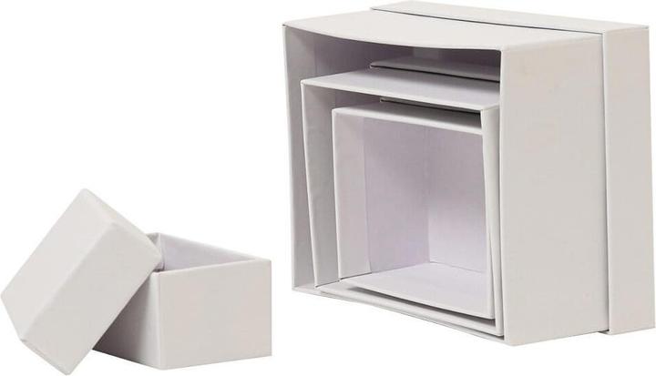 Actual product image I Am Creative Boîtes Papier Mâché, Set,Blanc,4p