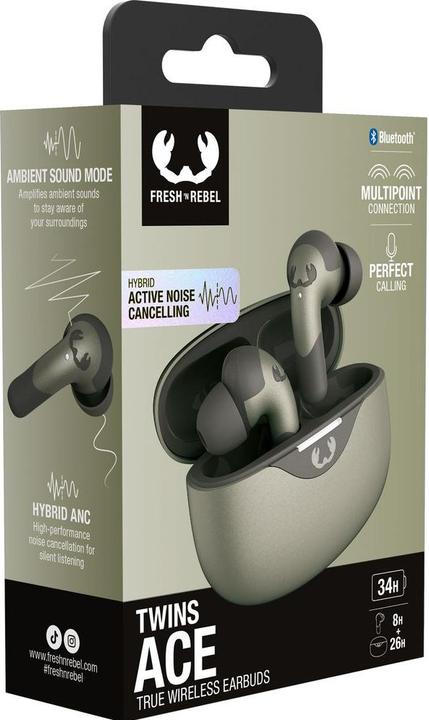 Actual product image Fresh'N Rebel Fresh 'n Rebel Twins Ace Dried Green (ANC, 34 h, Wireless)