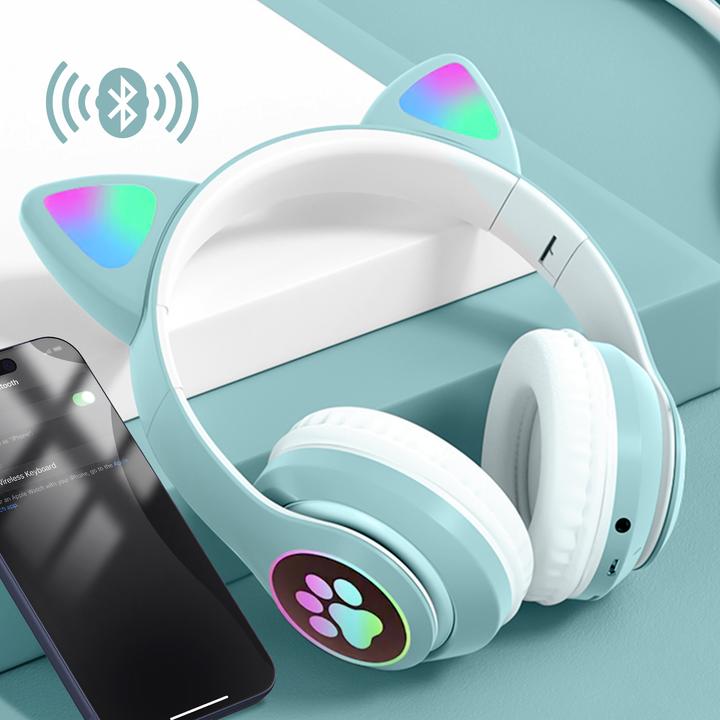 Produktbild Avizar Bluetooth Kinderkopfhörer Katzenohren