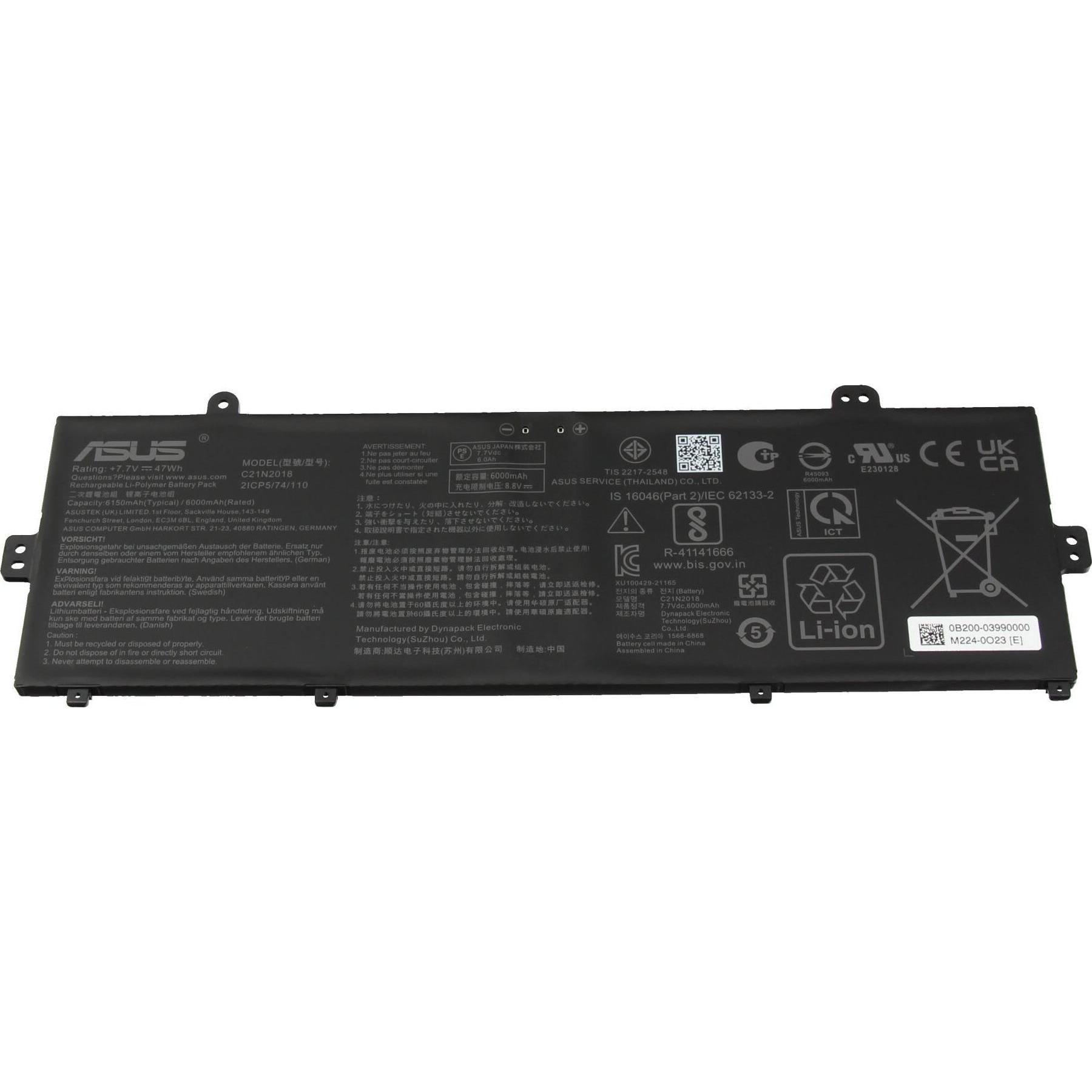 ASUS C21N2018 (2 Zellen, 6150 mAh), Notebook Akku