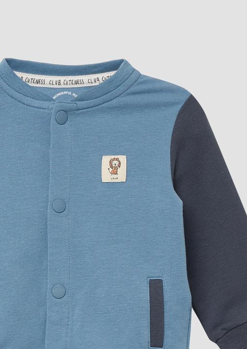 Produktbild s.Oliver Sweatshirt Jacke Lässige Sweatjacke im College-Look mit Patch (62)