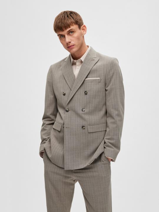 Actual product image Selected Pinstripe Double Breasted Blazer (52)