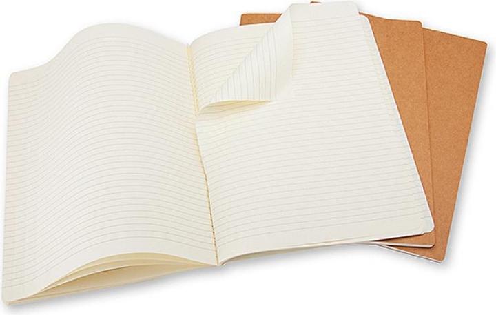 Image du produit Moleskine Cahier Grand Set de 3 (A6, À rayures, Couverture souple)