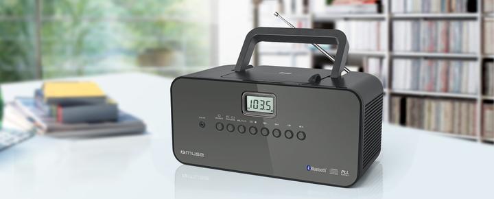Produktbild Muse M-22BT Schwarz, AUX-Eingang, tragbarer Bluetooth-Radio-CD-Player (AM, FM, MW, Bluetooth)