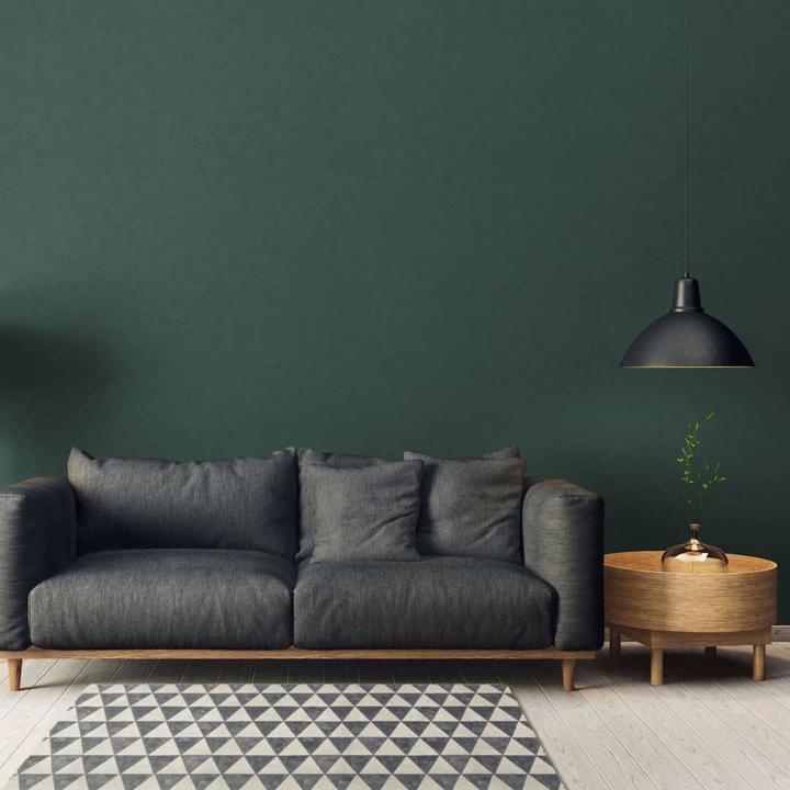 Actual product image A.S. Création Textured wallpaper dark green solid colour - modern plain non-woven wallpaper green (53 x 1005 cm)