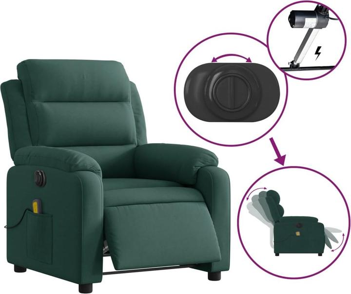 Produktbild vidaXL Massagesessel Elektrisch Samt