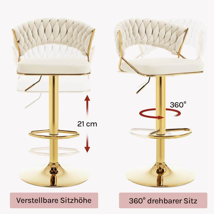 Produktbild Woltu 2x Barhocker höhenverstellbar