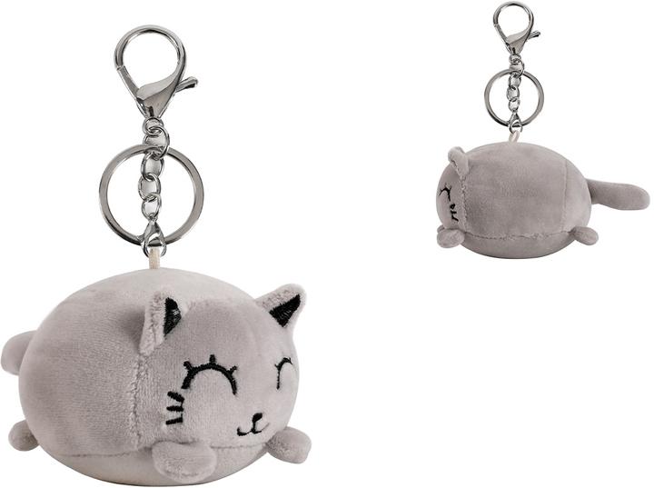 Actual product image i-Total Keyring pendant cat grey