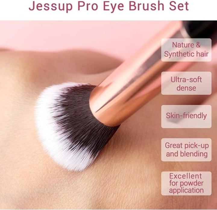 Image du produit Jessup Pinceaux professionnels pour le maquillage des yeux 15Pcs Eyeshadow Blending Concealer Eyebrow (Anti-cernes)