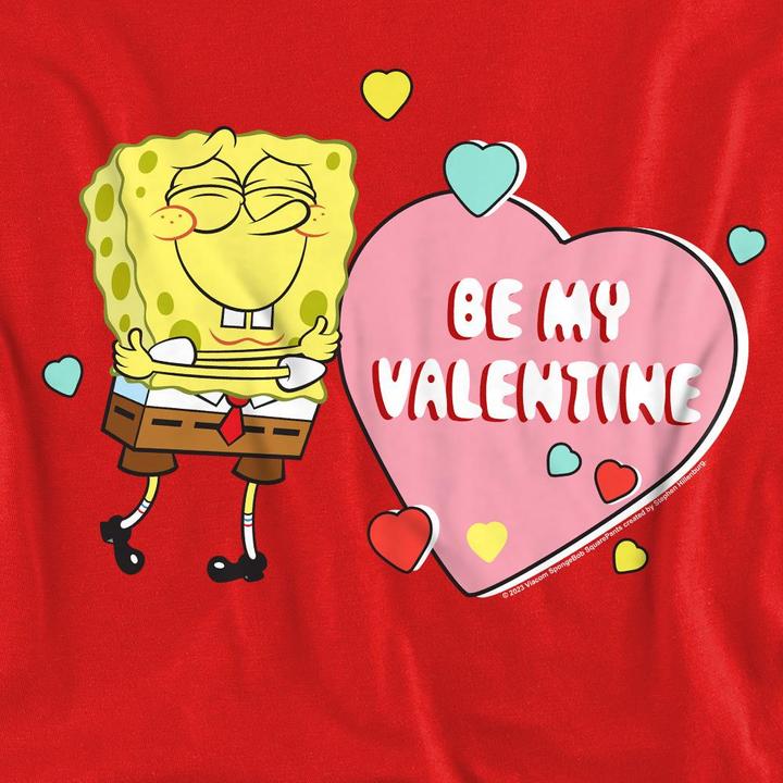 Actual product image Spongebob Squarepants Unisex Adult Be My Valentine Sweatshirt (XL)