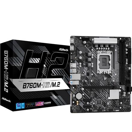 Image du produit AsRock B760M-H2/M.2 moederbord (LGA 1700, Intel B760, mATX)