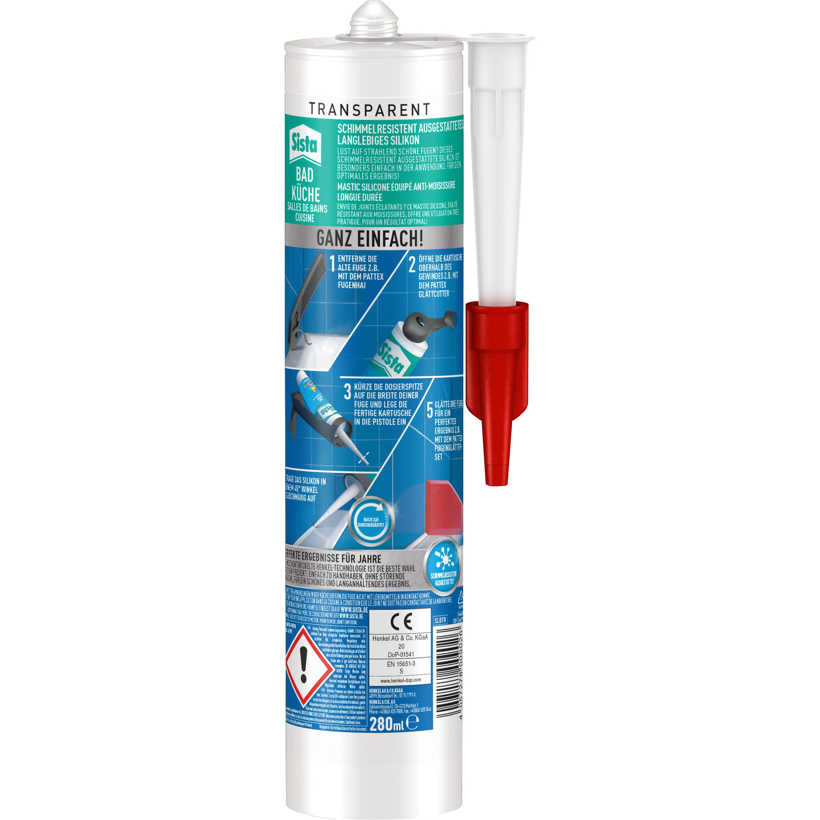 Thumbnail - Sista, Dichtmittel, Bad & Küche transparent (0.35 kg, Transparent, 280 ml)