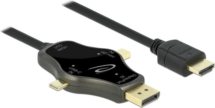 Image du produit Delock HDMI (Typ A) — DisplayPort| Mini DisplayPort| USB Typ C (1.75 m)