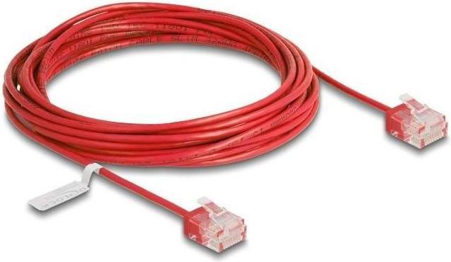 Produktbild Delock RJ45 Netzwerkkabel Cat.6 UTP Ultra Slim 5 m rot mit k (U/UTP, CAT6, 5 m)
