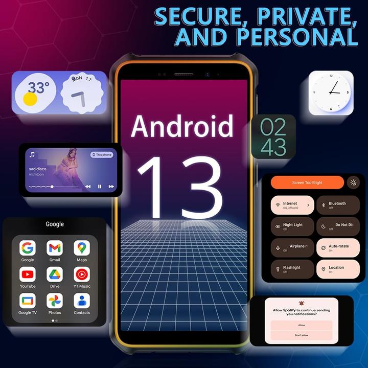 Produktbild Ulefone Armor 33 (512 GB, Phantom Black, 6.95", Dual SIM, 4G)