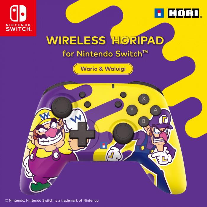 Image du produit HORI Wireless Horipad Controller - Wario + Waluigi (Switch, Switch Lite, Switch 2, Switch OLED)