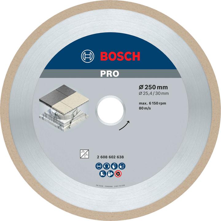 Produktbild Bosch Professional Zubehör PRO Ceramic Diamanttrennscheibe, 250 x 30/25,4 mm