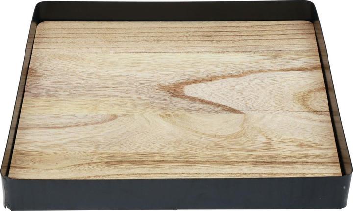 Produktbild Viana Deko Tablett Metall Holz quadratisch