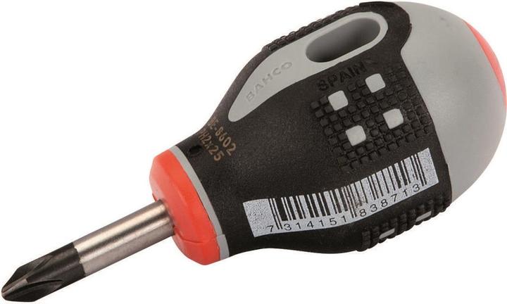Produktbild Bahco ERGO Phillips-Schraubendreher mit kurzem 3-Komponenten-Griff, PH2 × 25 mm (Phillipps-Kreuzschlitz (PH))
