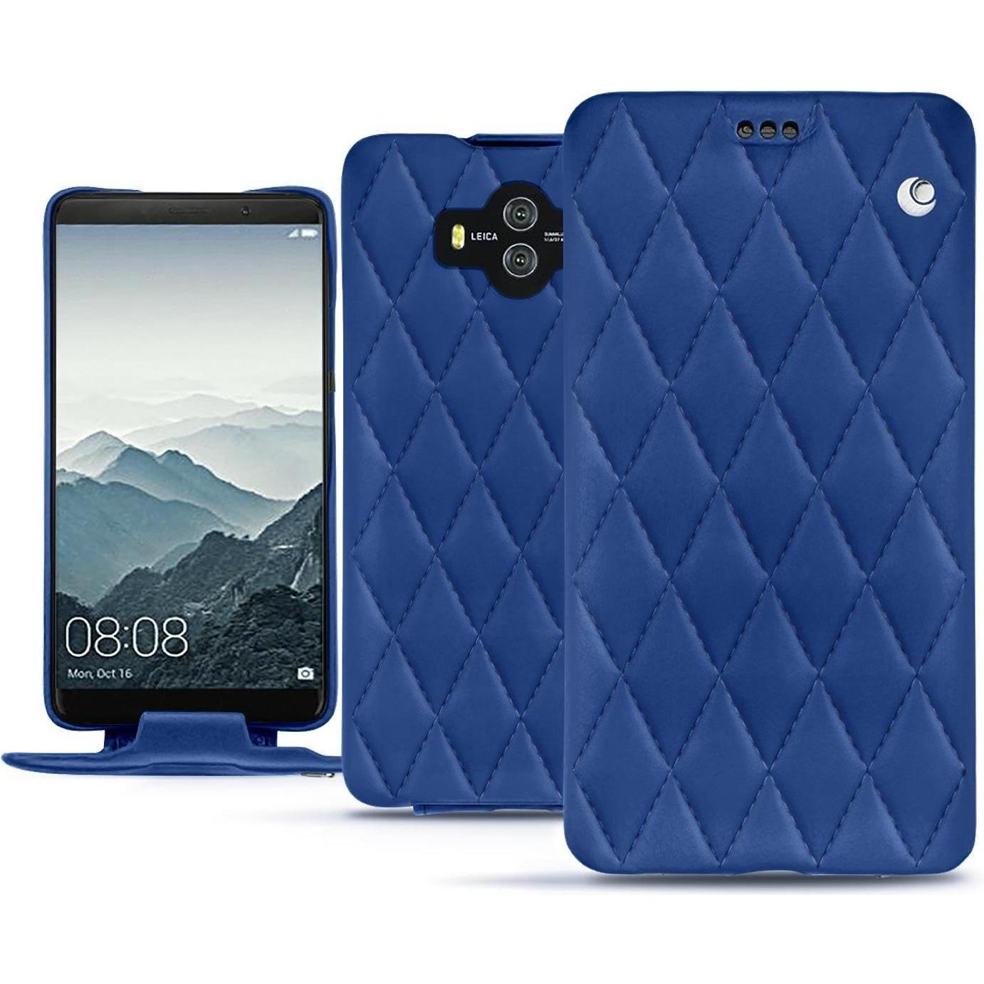 Thumbnail - Noreve Lederschutzhülle vertikal (Huawei Mate 10), Smartphone Hülle, Blau