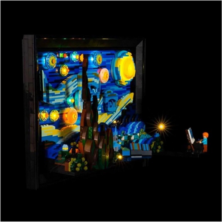 Light my bricks Kit d'éclairage LED pour LEGO 21333 Vincent van Gogh - Nuit étoilée