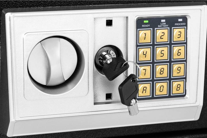 Produktbild Stamony Möbeltresor klein Tresor Safe Schranktresor Zahlenschloss Möbelsafe 38x 30x 30cm