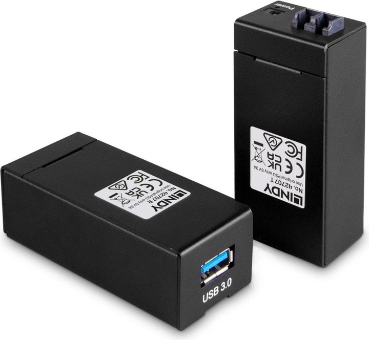 Produktbild Lindy USB 3.1 / 3.0 LWL/Fibre Optic Extender 400m (400 m, USB 3.1)