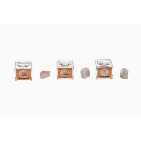 Out of the blue 3er Set Mineralsteine Rosenquarz / Talc / Amazonit