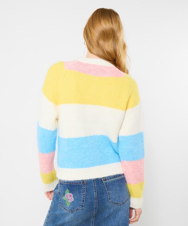 Produktbild Joe Browns Stripe Flower Popper Button Cardigan (44)