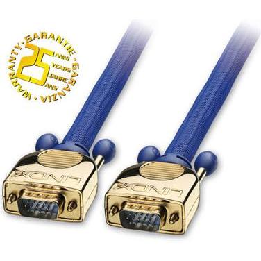 Lindy Premium Gold VGA-Anschlusskabel HD15 (15 m, VGA), Video Kabel
