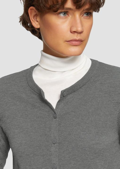 Produktbild S.Oliver Strickjacke Rundhals-Strickjacke mit Knopfleiste (36)