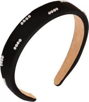 Ecarla Hair Band With Pearls Black